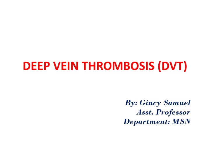 deep vein thrombosis dvt