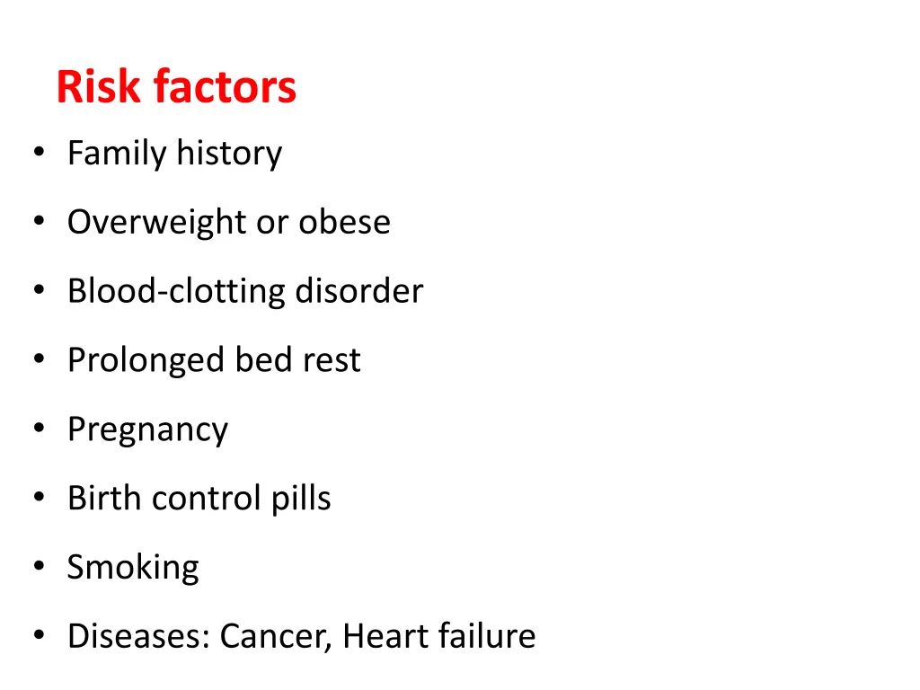risk factors family history