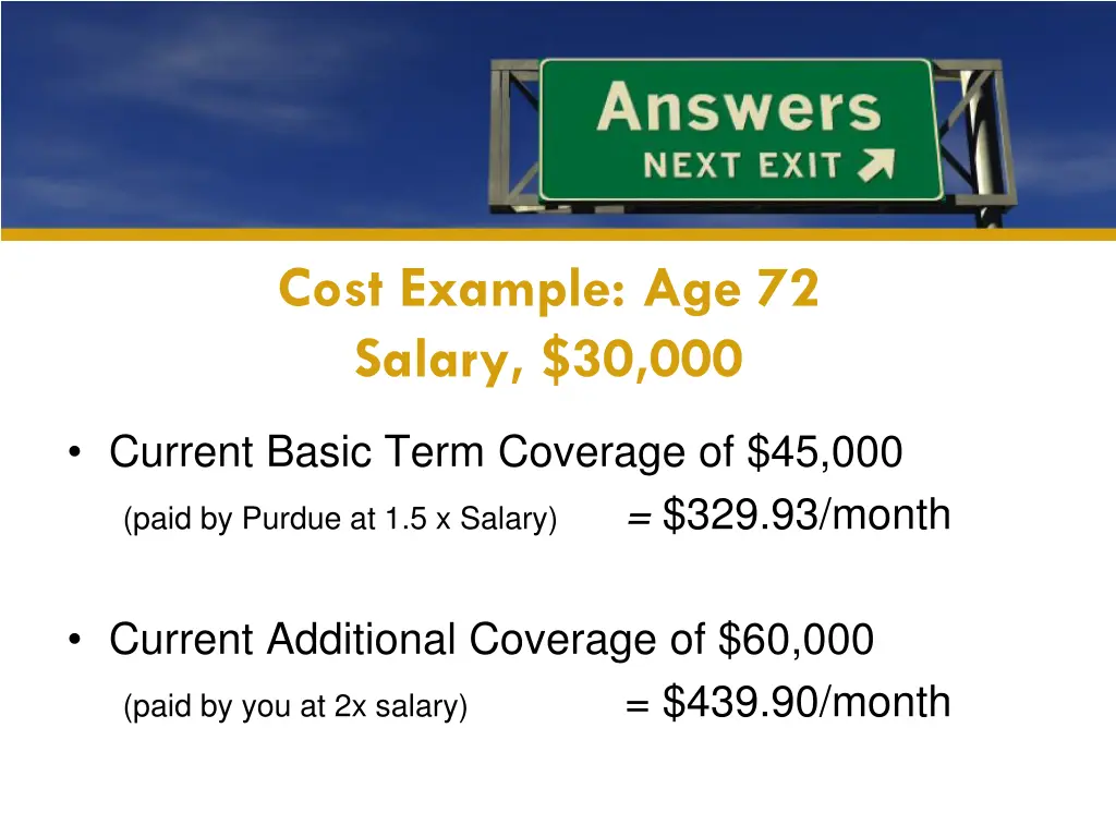 cost example age 72 salary 30 000