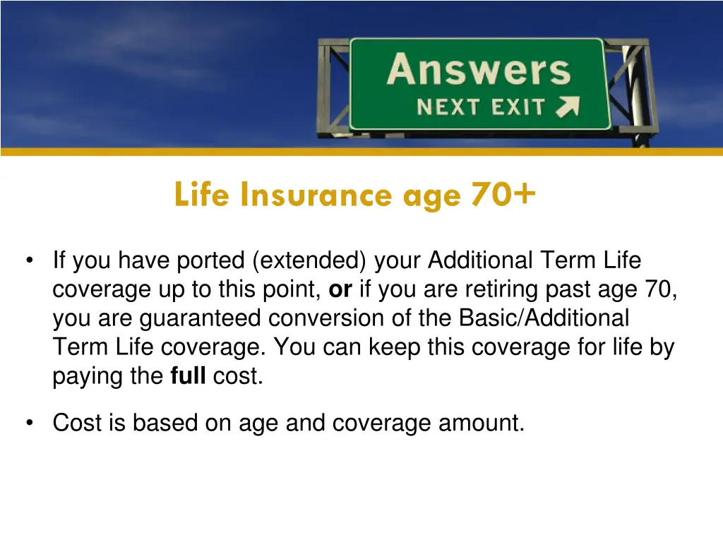 life insurance age 70
