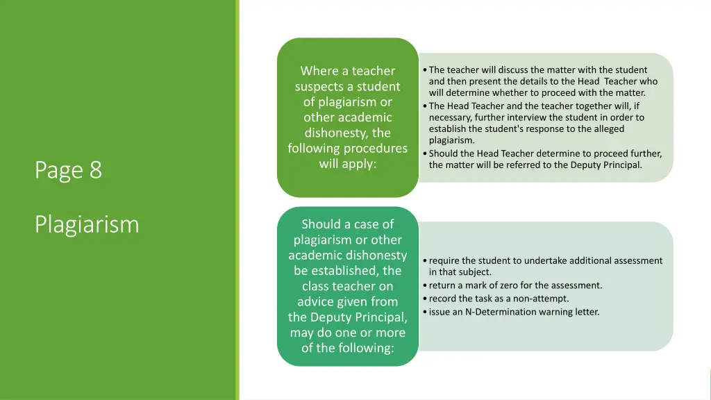 where a teacher suspects a student of plagiarism