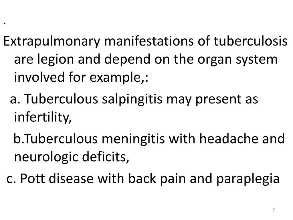 extrapulmonary manifestations of tuberculosis