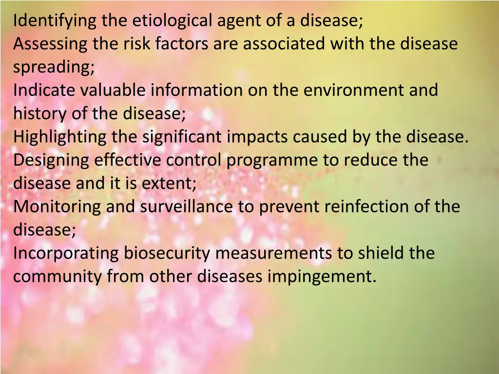 identifying the etiological agent of a disease