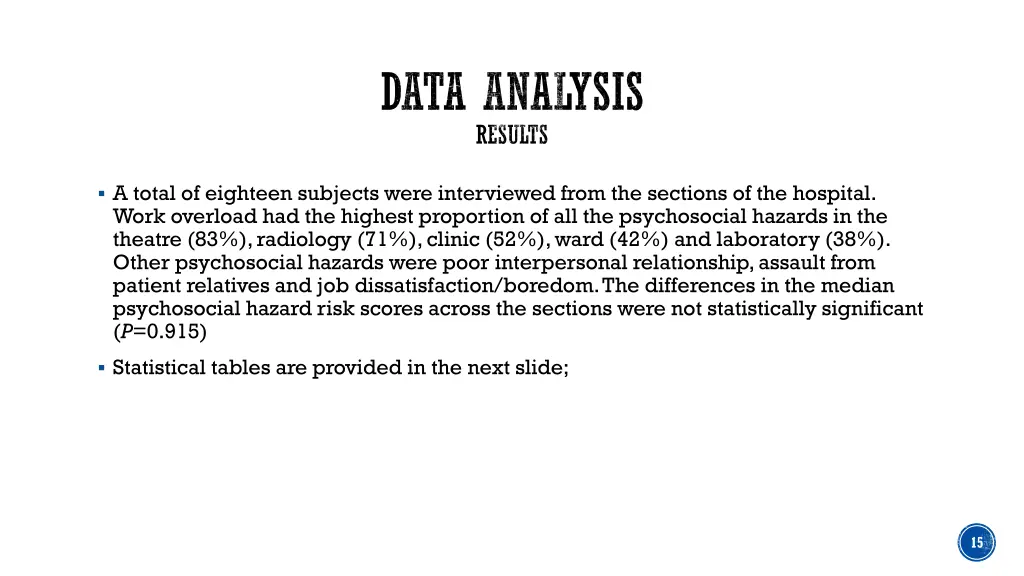 data analysis results