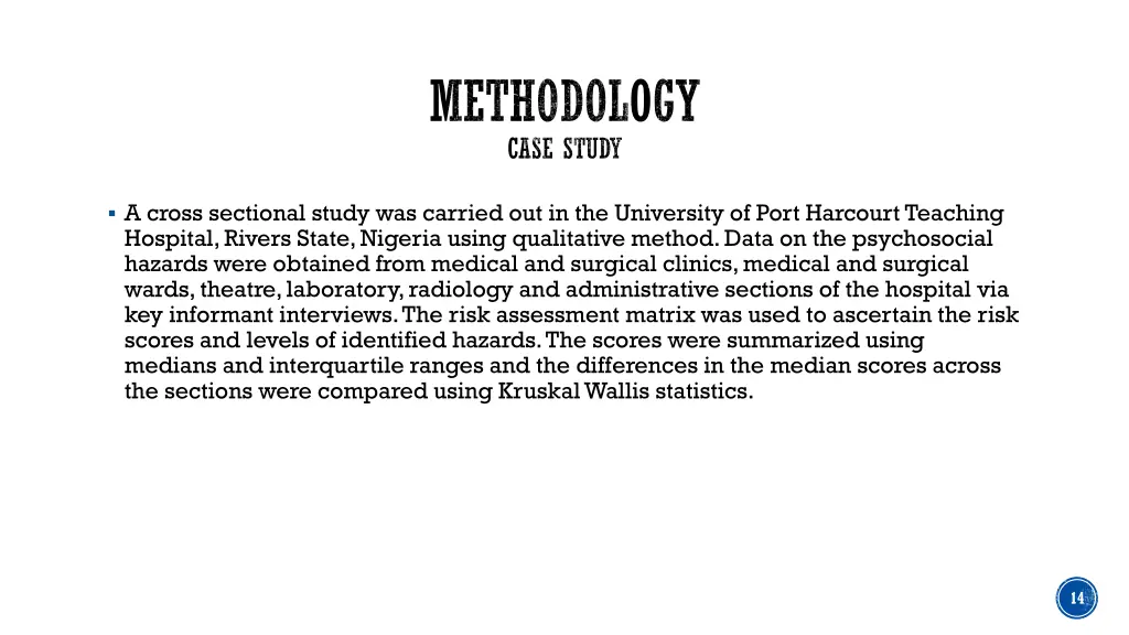methodology case study 1