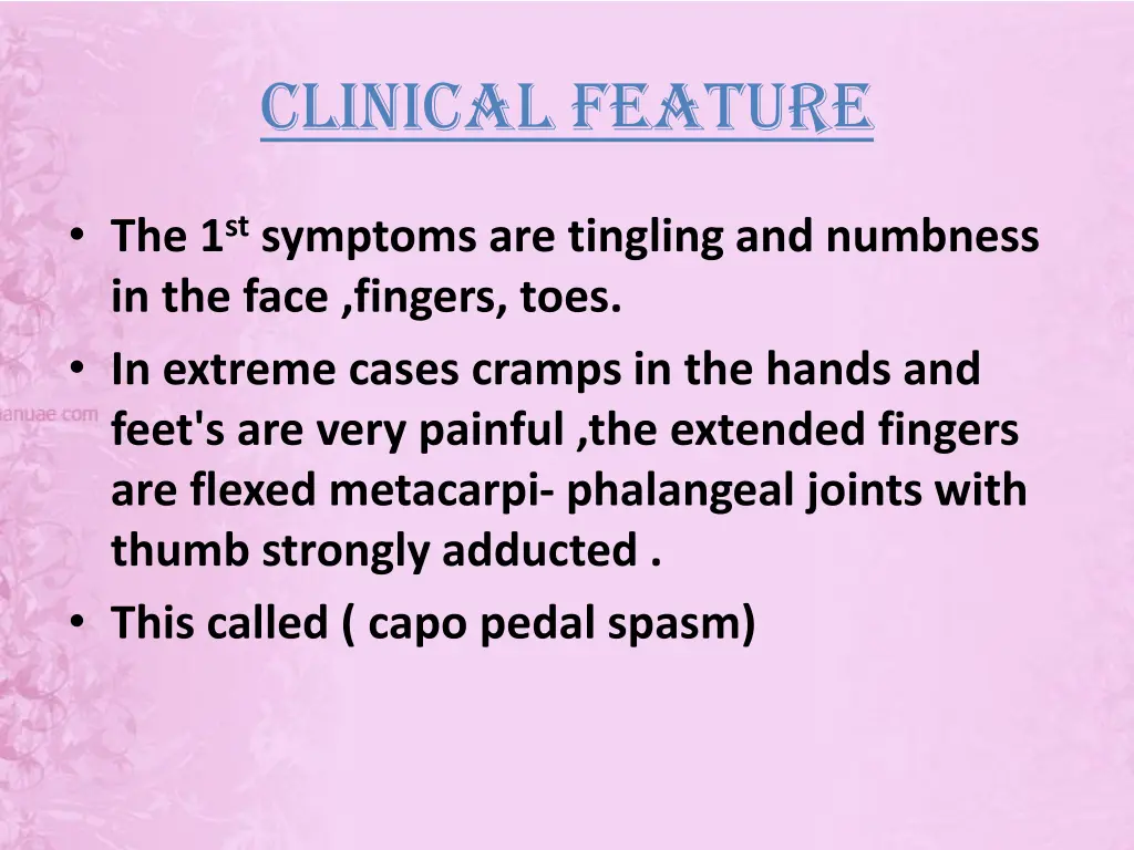 clinical feature