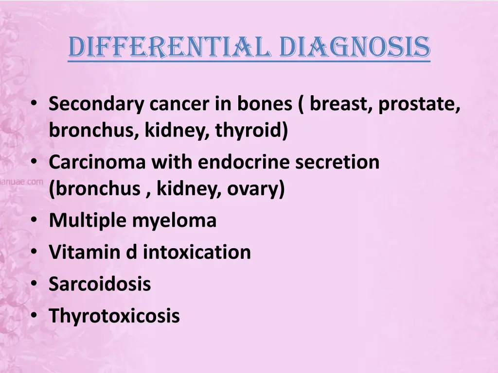 differential diagnosis