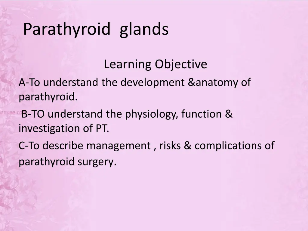 parathyroid glands