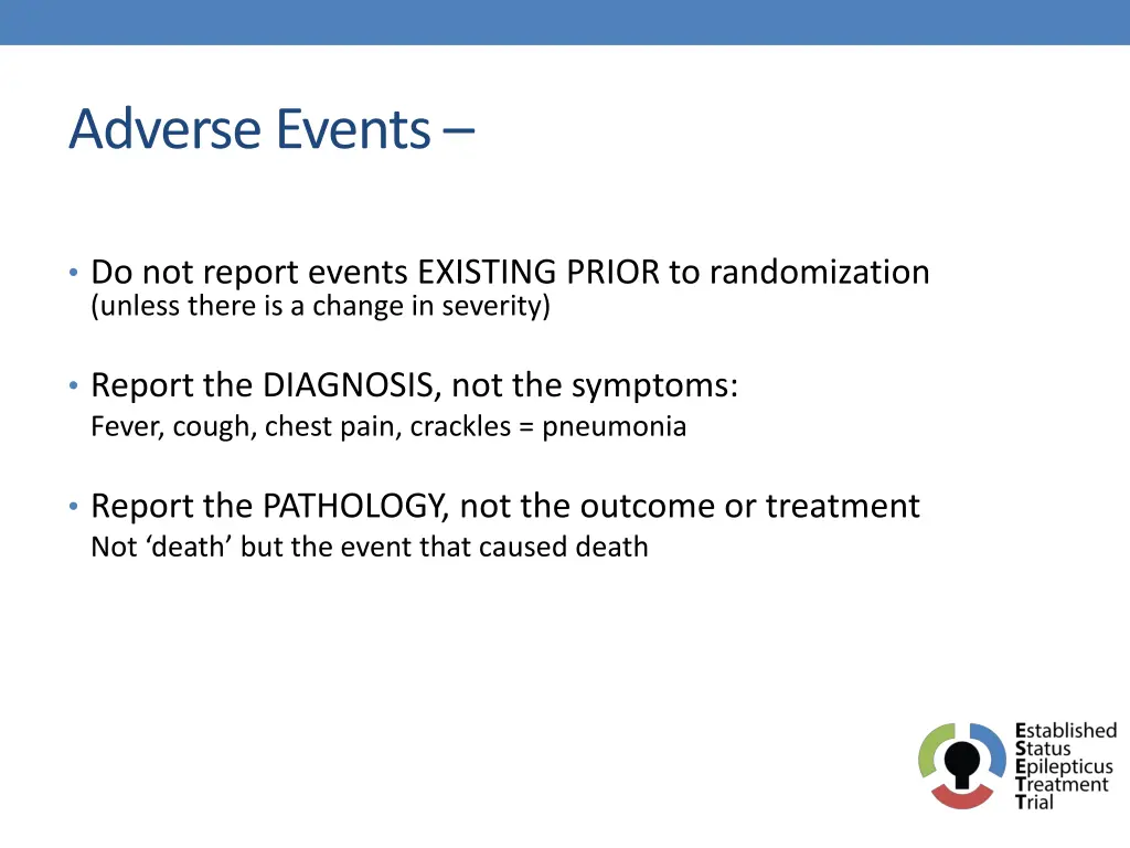 adverse events key points