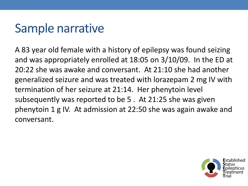 sample narrative