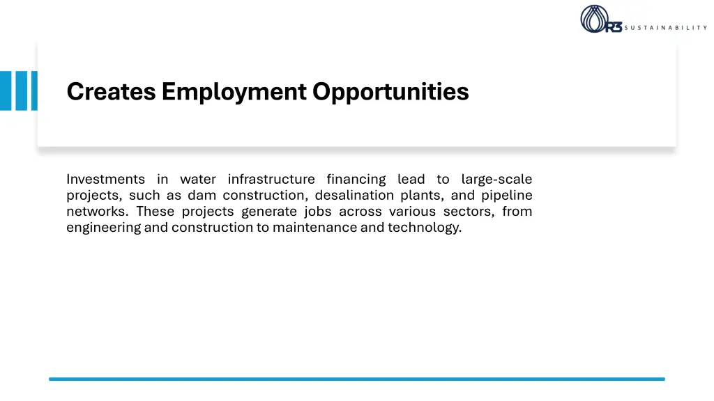 creates employment opportunities