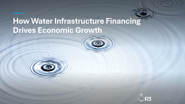how water infrastructure financing drives