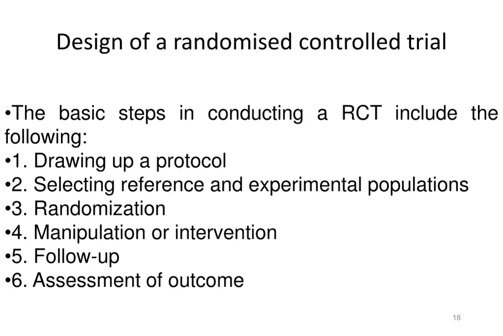 design of a randomised controlled trial