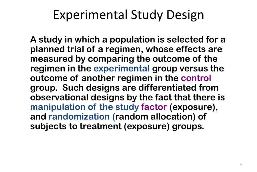 experimental study design