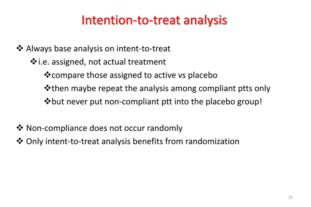 intention to treat analysis