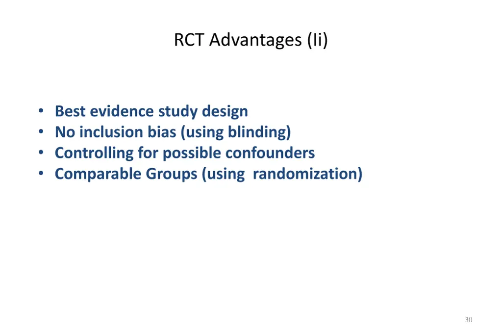 rct advantages ii