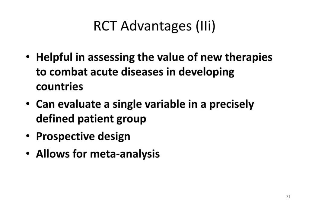 rct advantages iii