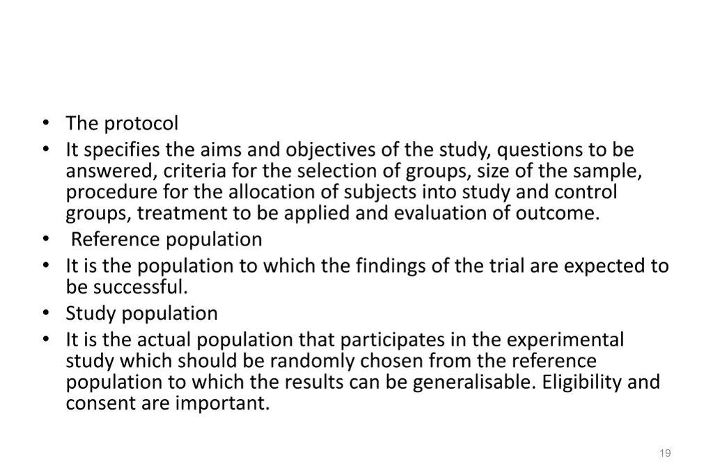 the protocol it specifies the aims and objectives
