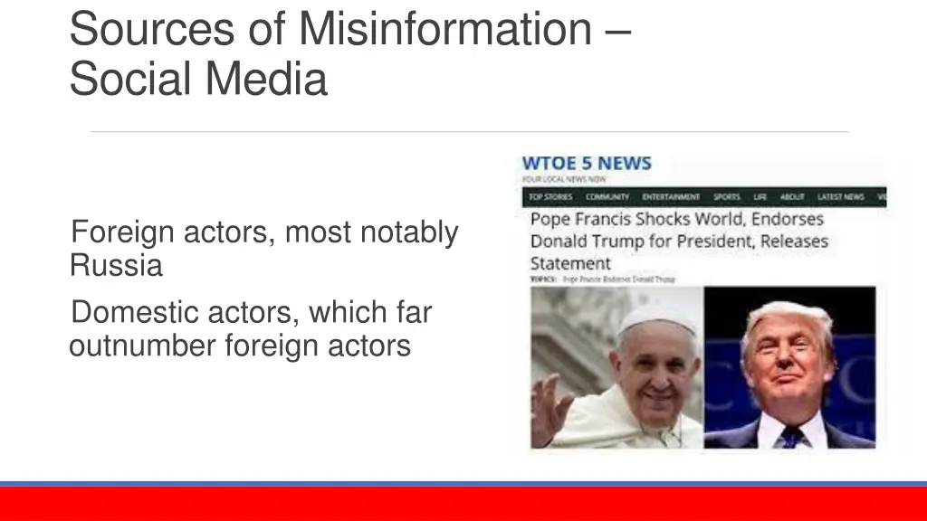 sources of misinformation social media