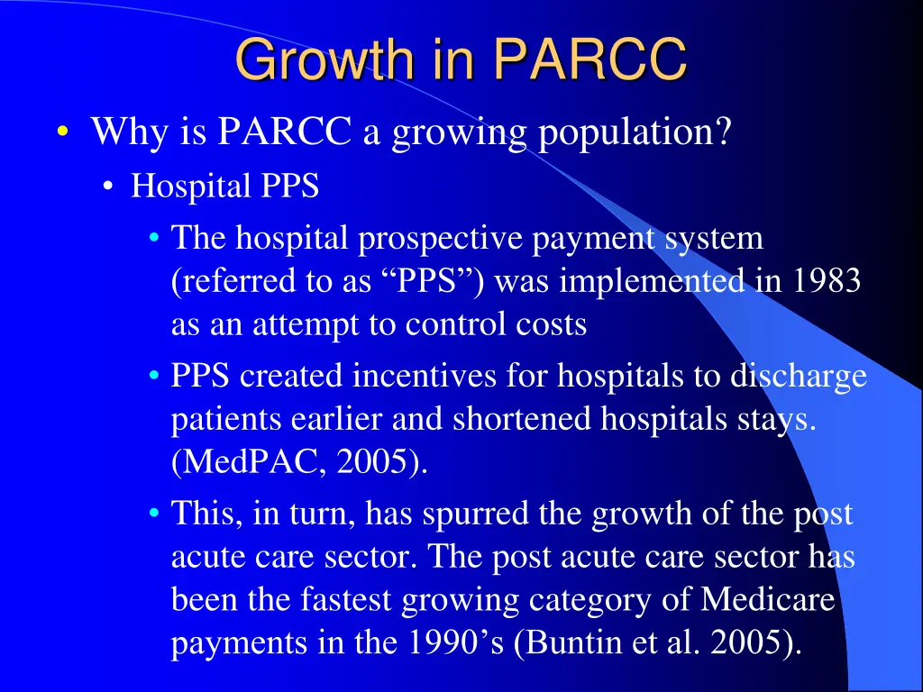growth in parcc why is parcc a growing population