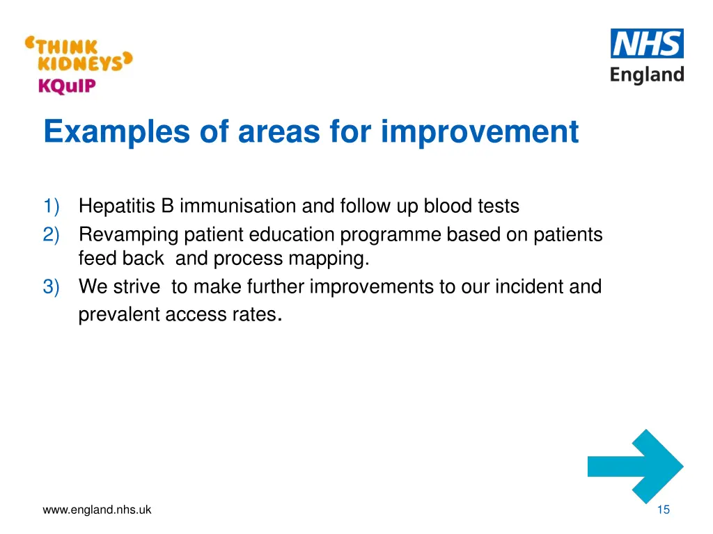 examples of areas for improvement