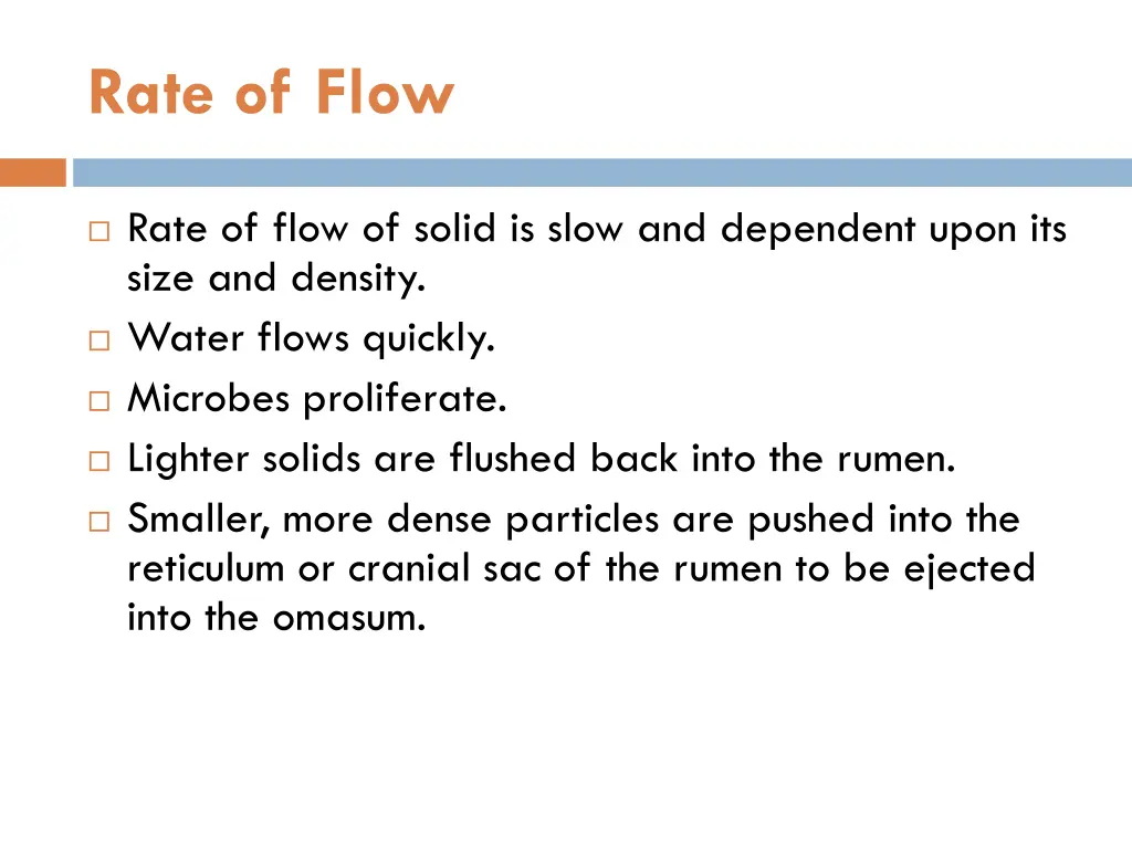 rate of flow