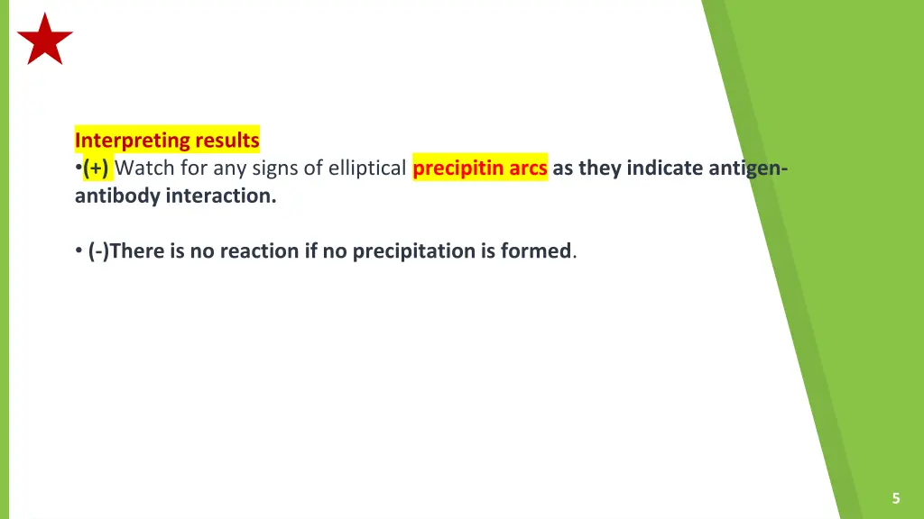 interpreting results watch for any signs
