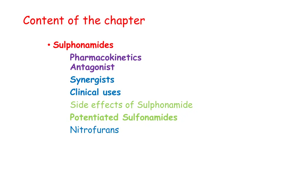 content of the chapter