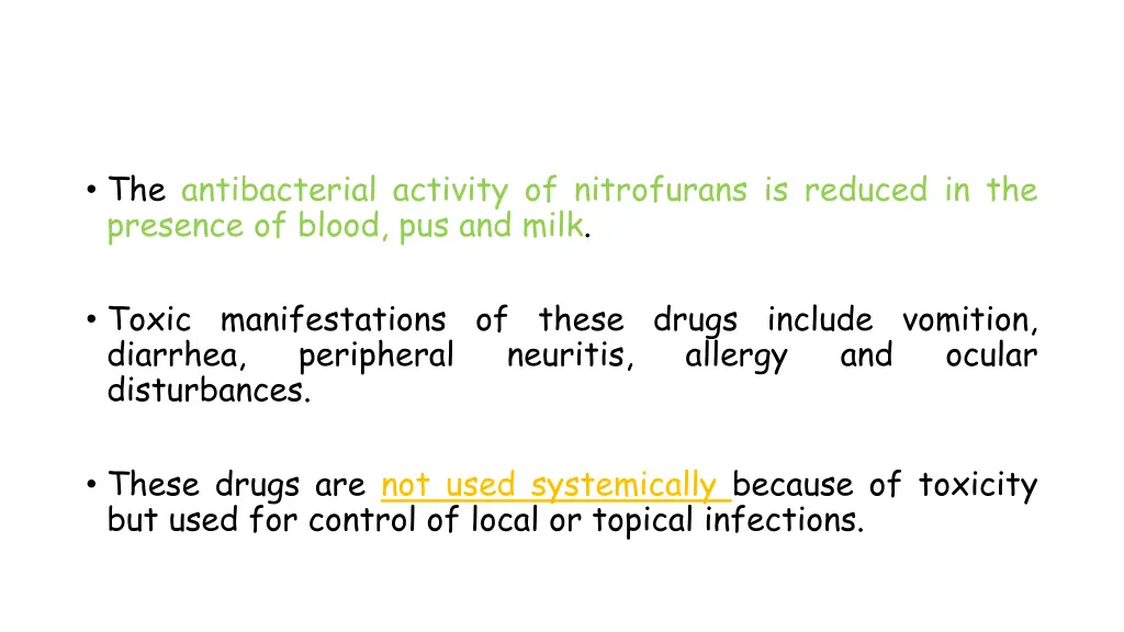 the antibacterial activity of nitrofurans