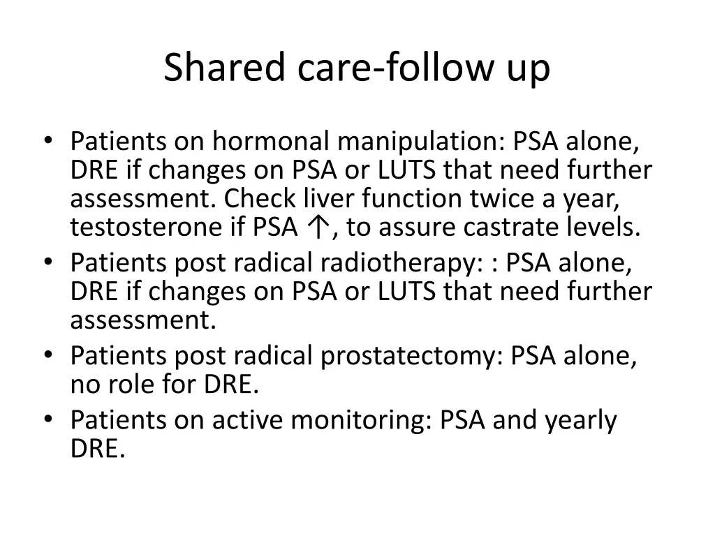 shared care follow up