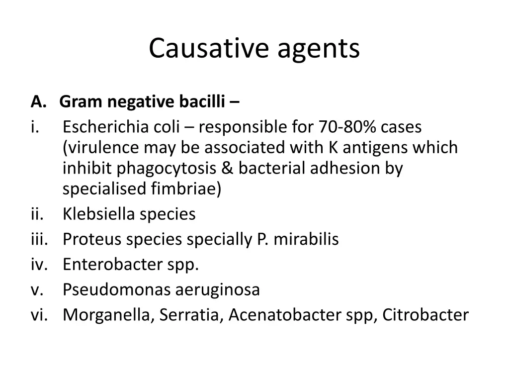 causative agents