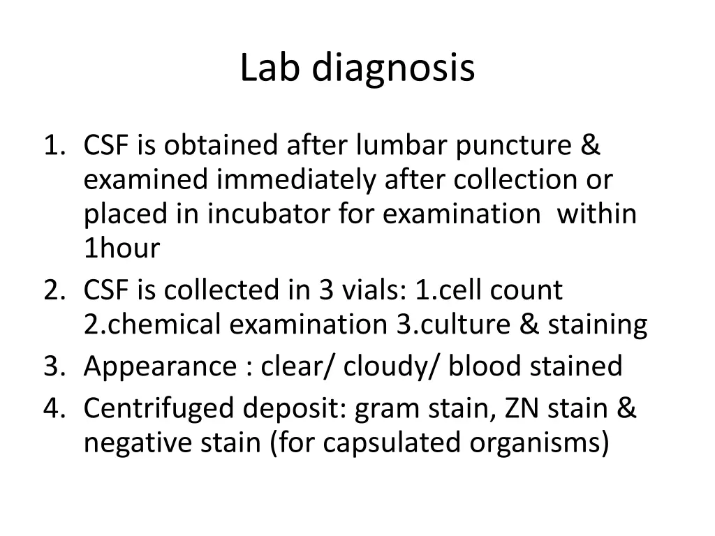 lab diagnosis