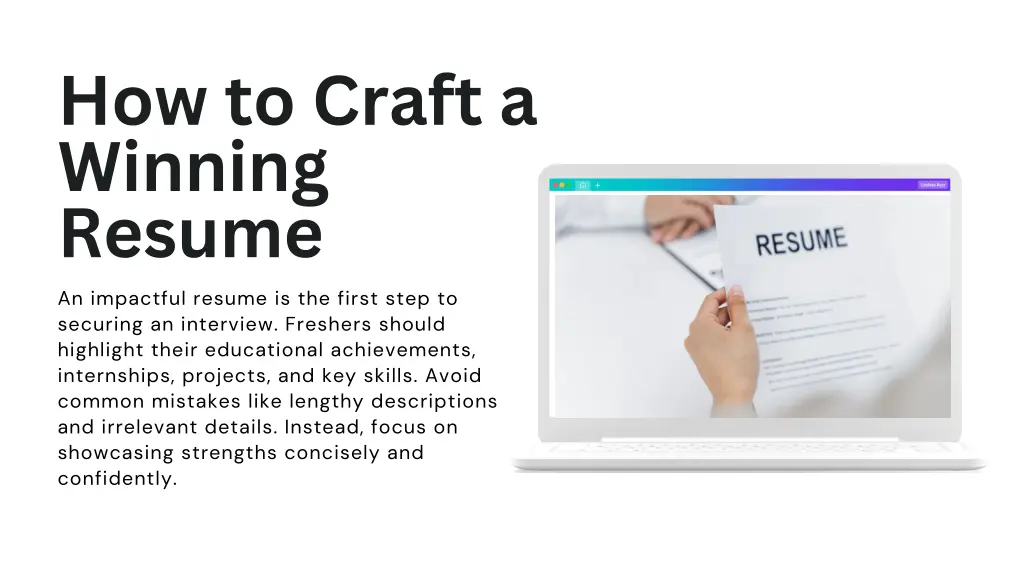 how to craft a winning resume