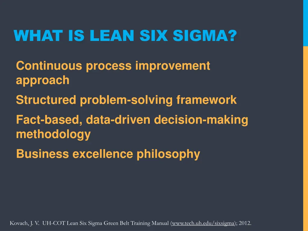 what is lean six sigma