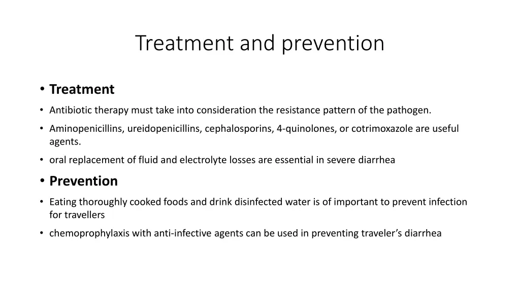 treatment and prevention