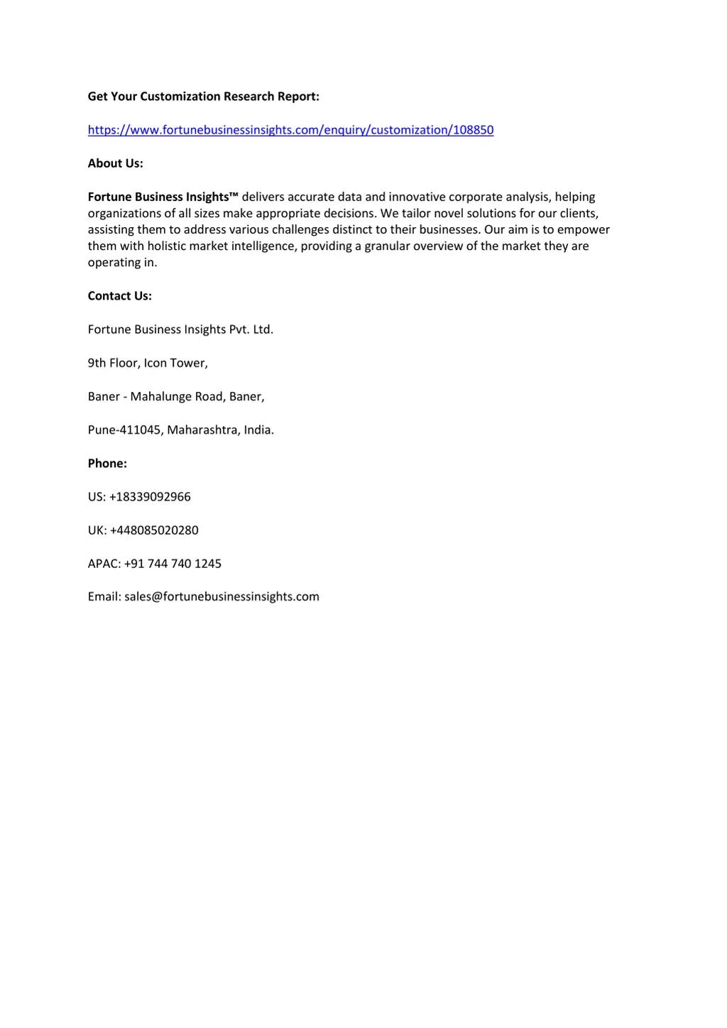 get your customization research report