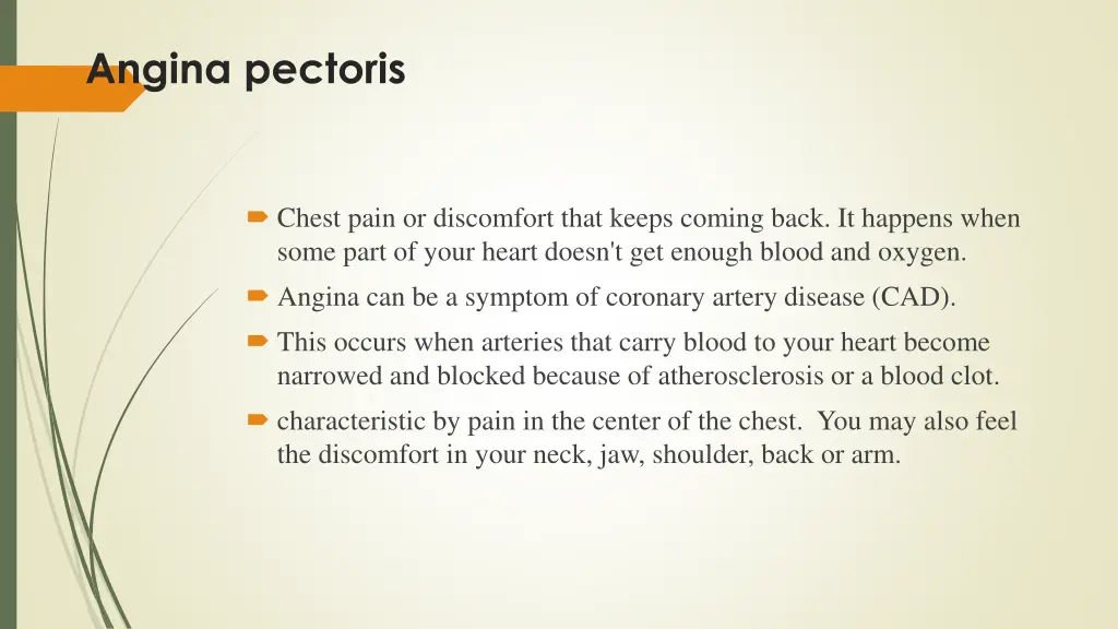angina pectoris