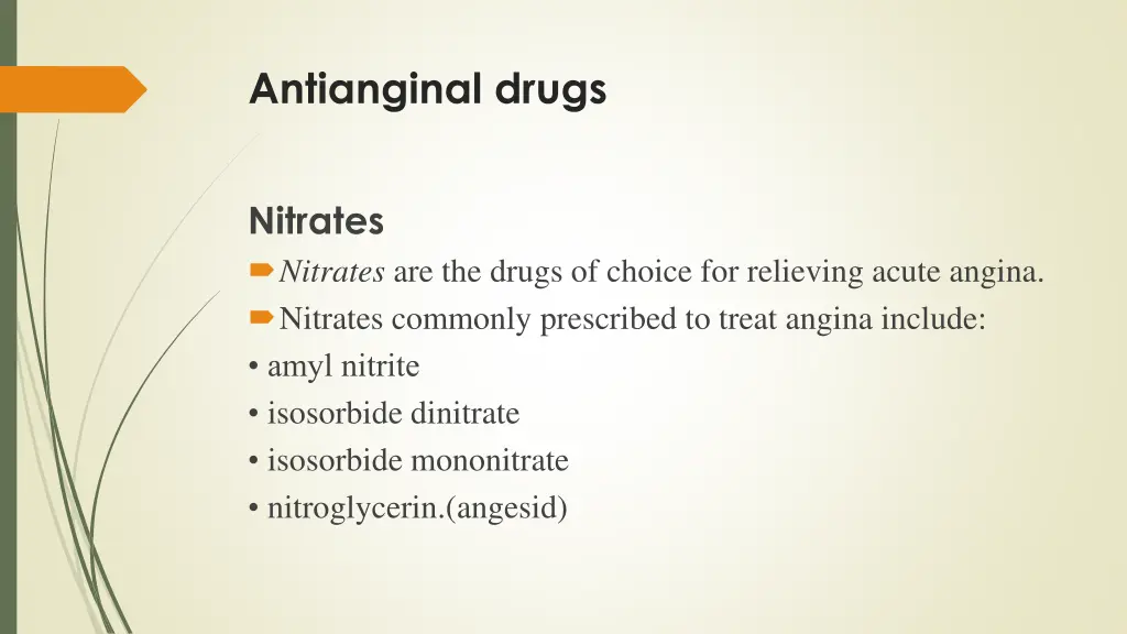 antianginal drugs 1