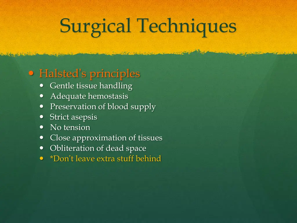 surgical techniques