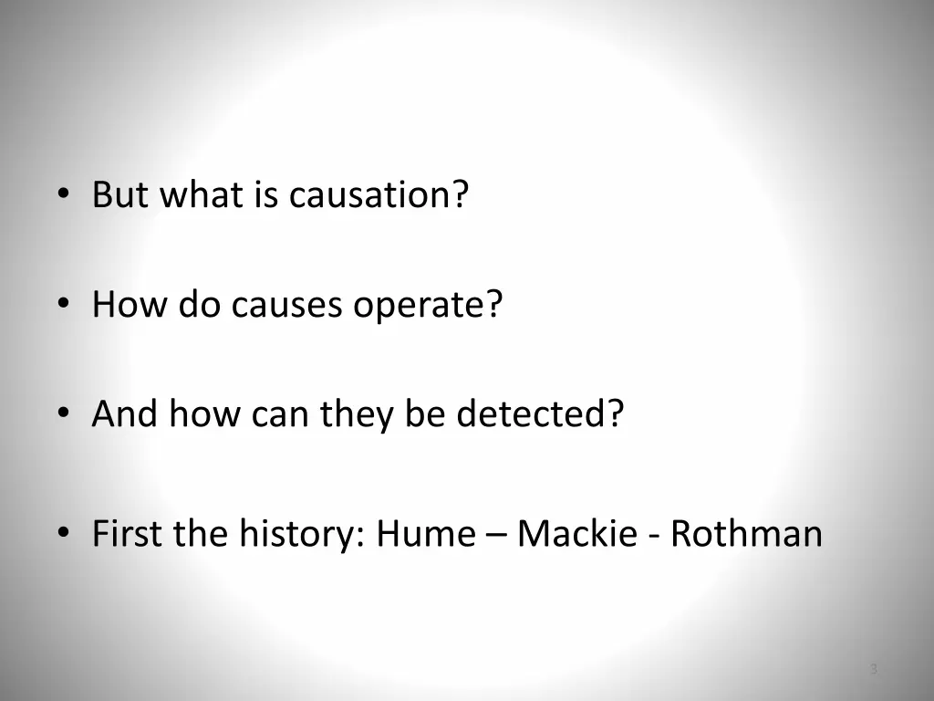 but what is causation