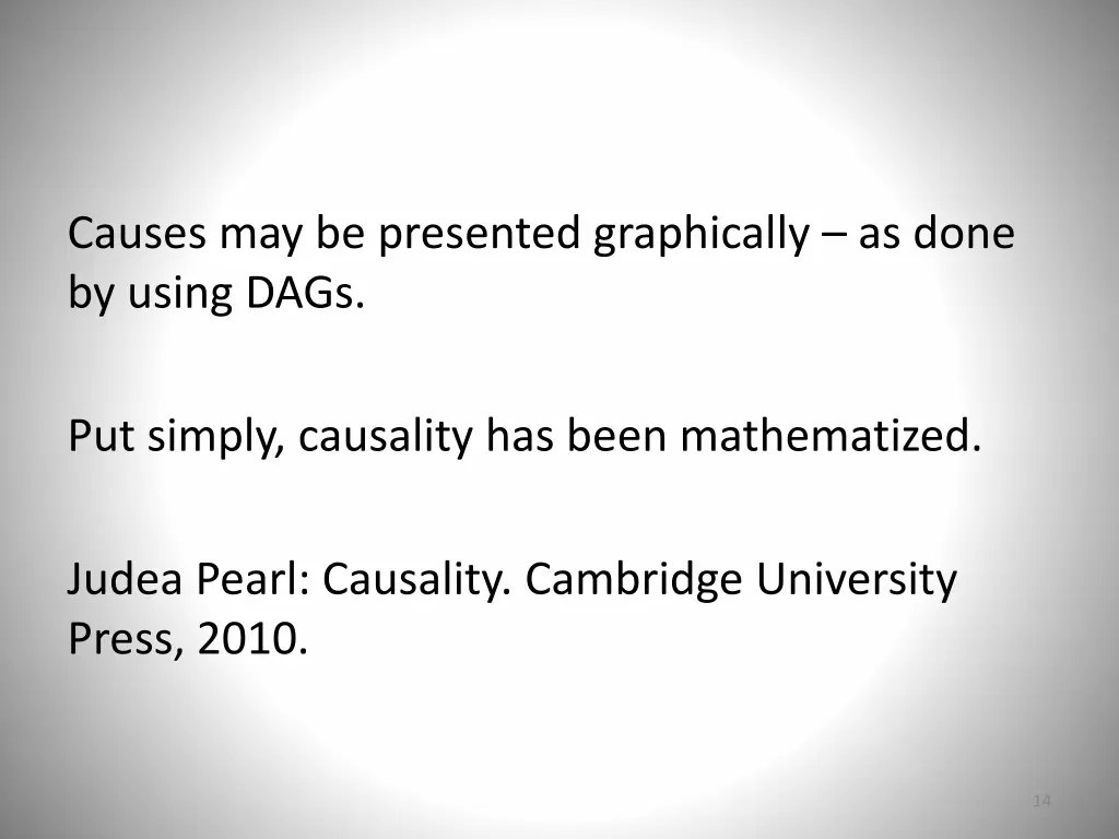 causes may be presented graphically as done