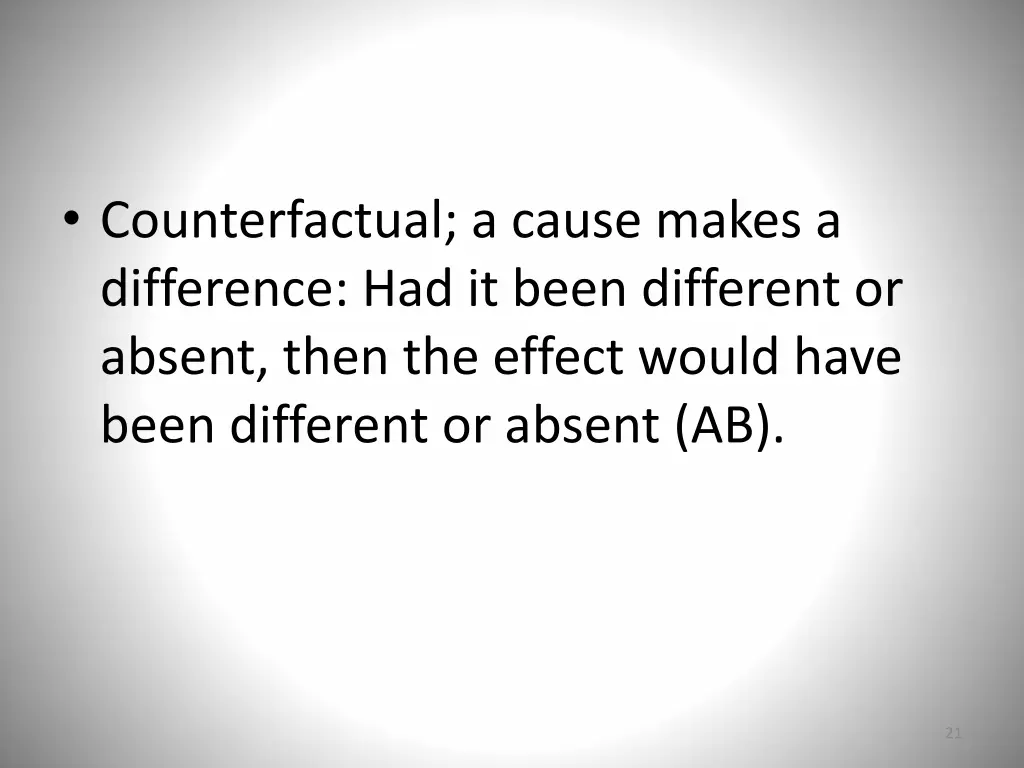 counterfactual a cause makes a difference