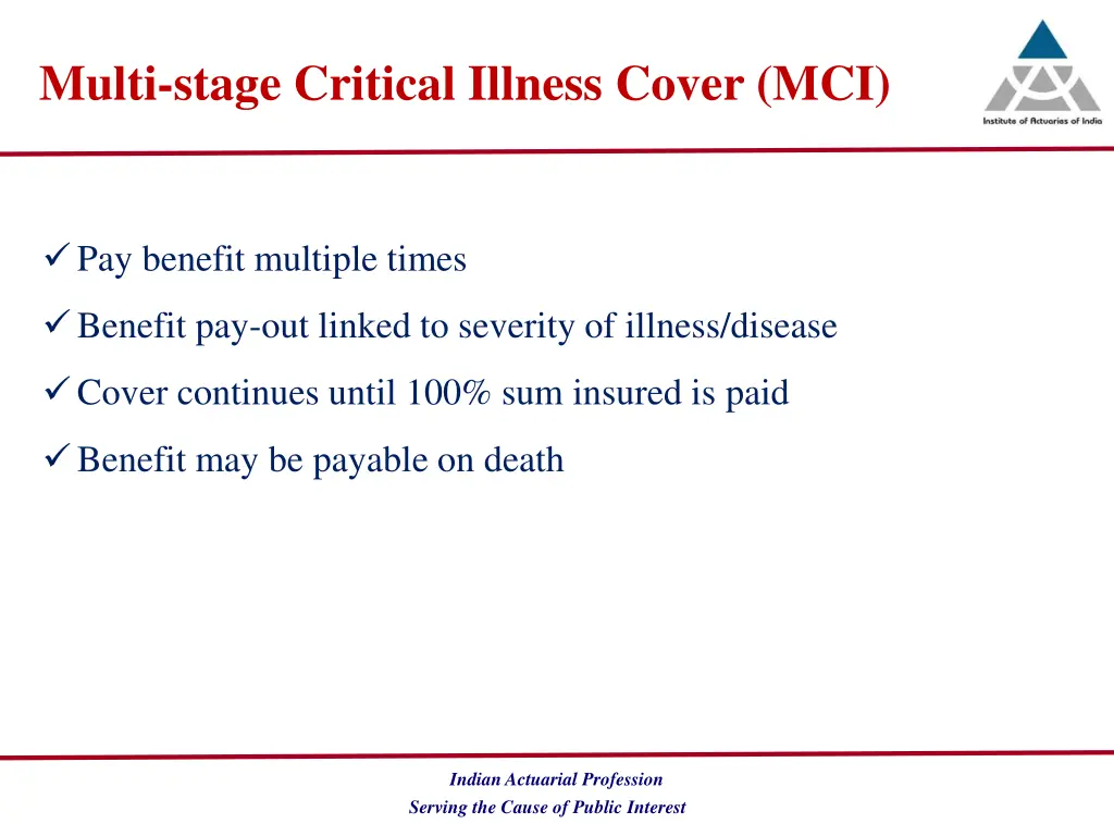 multi stage critical illness cover mci