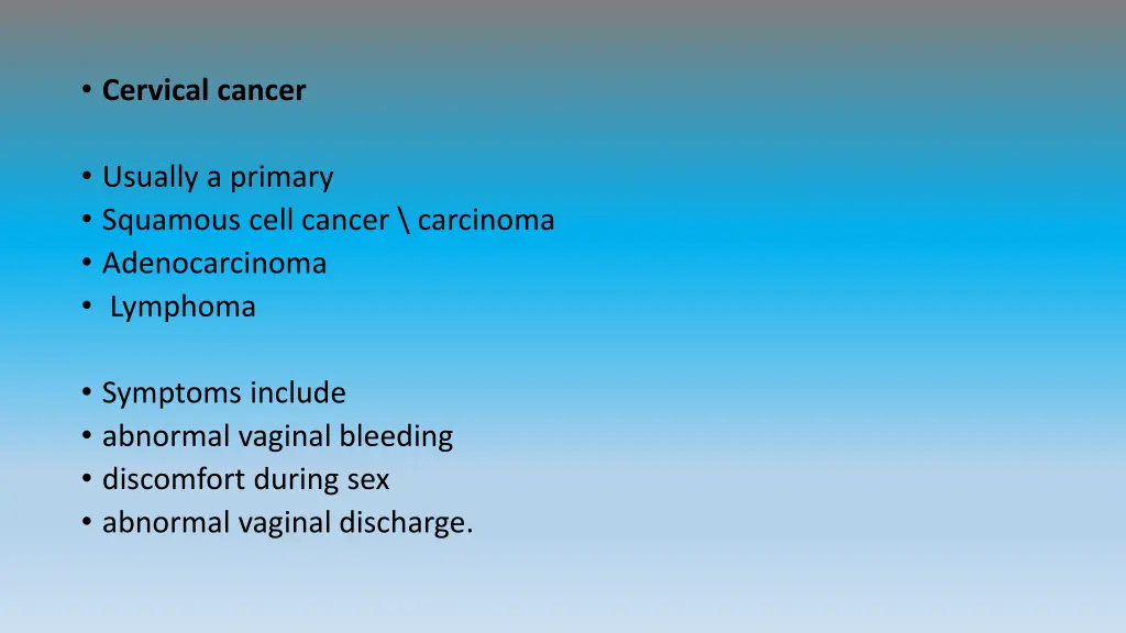 cervical cancer