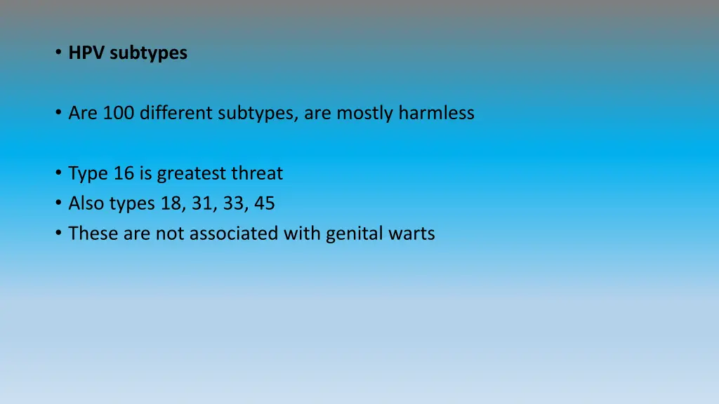 hpv subtypes