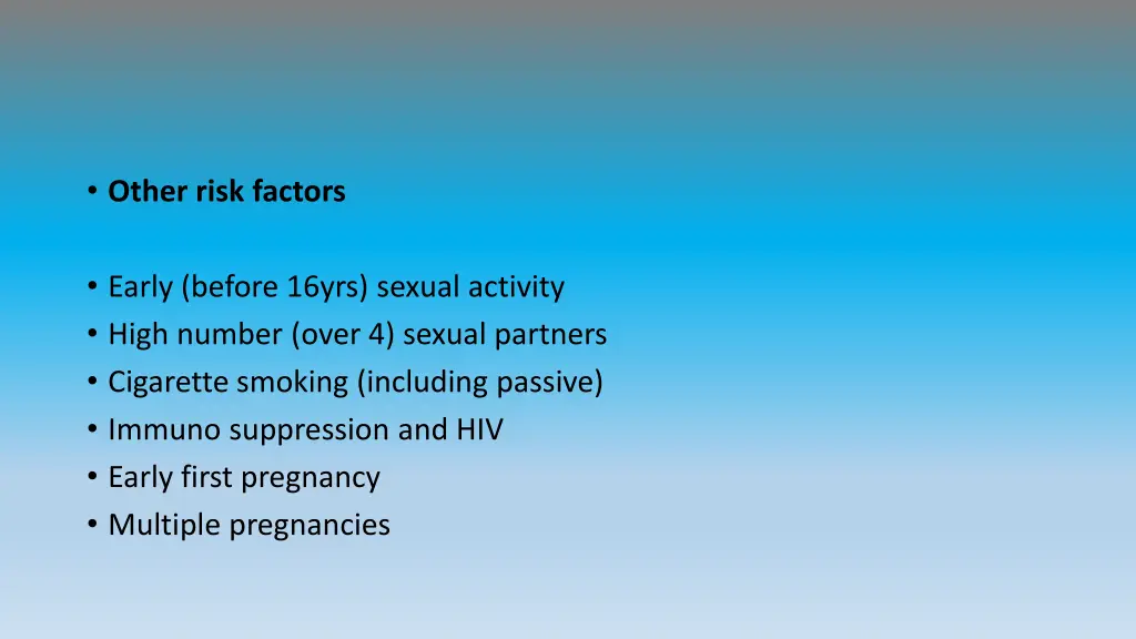 other risk factors