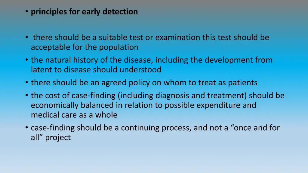 principles for early detection 1