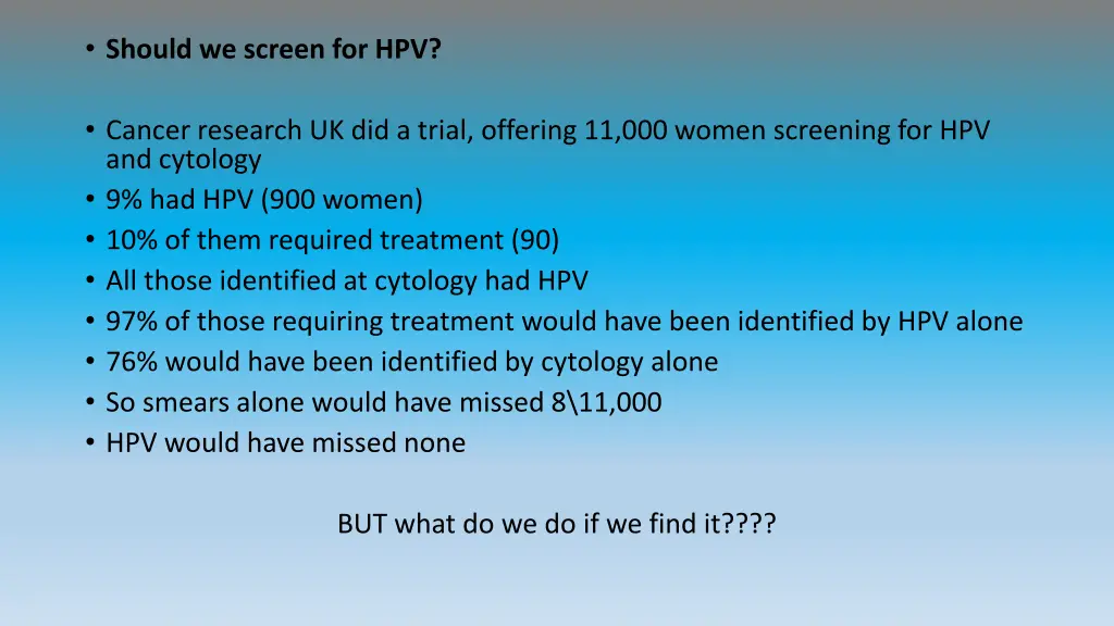 should we screen for hpv