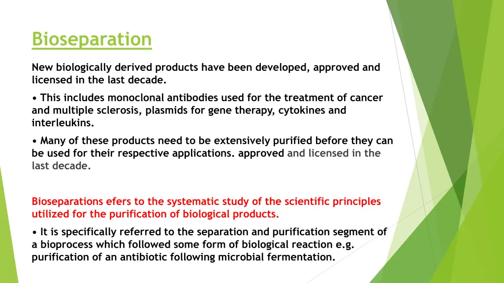 bioseparation 1