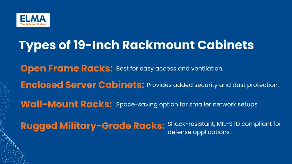 types of 19 inch rackmount cabinets